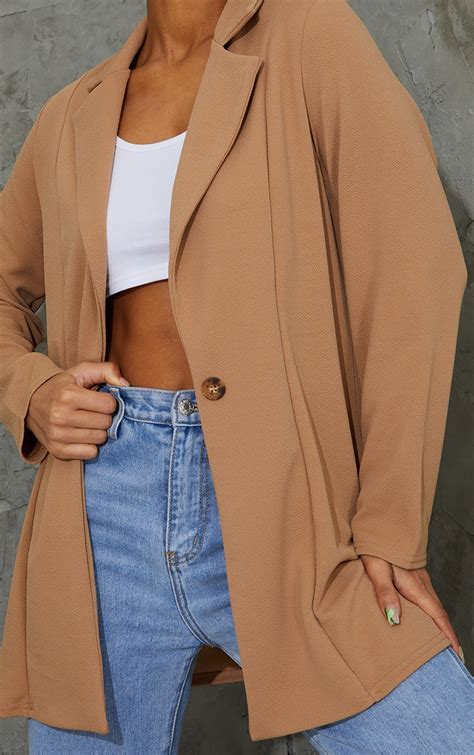 Beige Oversized Boyfriend Blazer Prettylittlething Ca