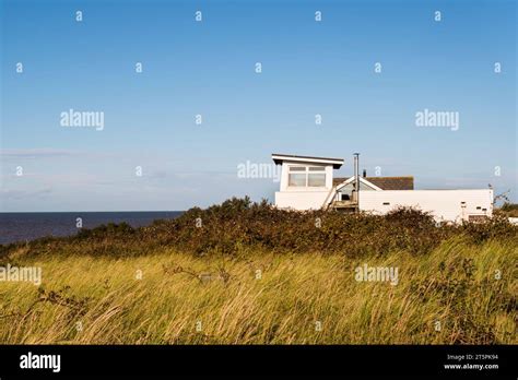 Beach Side Property On The Shores Of The Wash At Snettisham Beach In