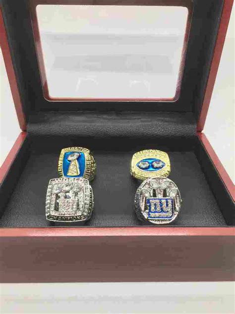 4 New York Giants Super Bowl Rings Set - Cheap Super Bowl Rings on Sale