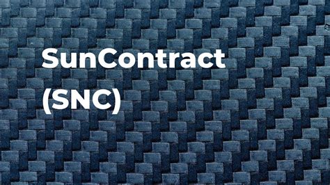 Qu Es Suncontract Snc Precio Canje Proyecto E Informaci N General