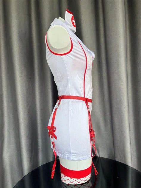 Sexy Nurse Costume Lingerie Set Role Play Party Outfit SHEIN USA