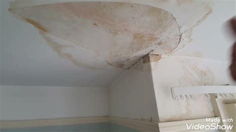 How To Repair And Decorate A Ceiling After Water Damage Youtube