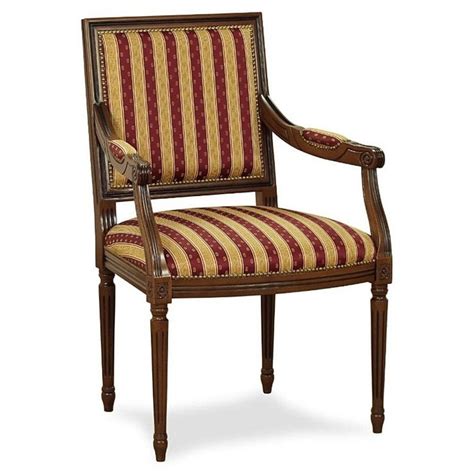 Fauteuil Carré de style LOUIS 16 QP En Bois Et Tissu Le Chaisier