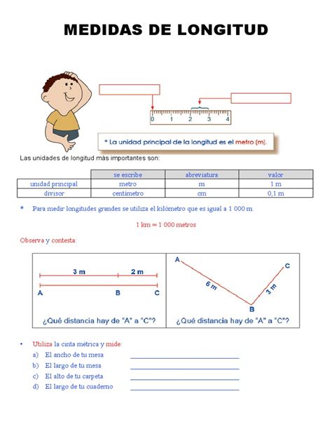 Ficha Medidas De Longitud Pdf Longitud Metrología