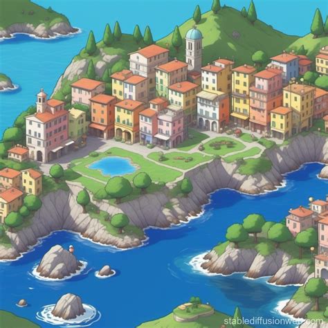 Ligurian Pokemon World Map Stable Diffusion Online