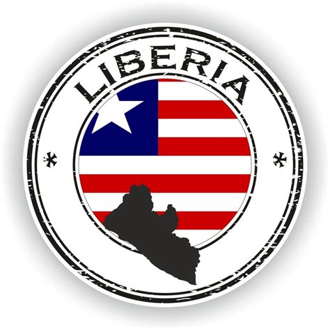 Liberia Seal Sticker Round Flag For Laptop Book Fridge Guitar Etsy