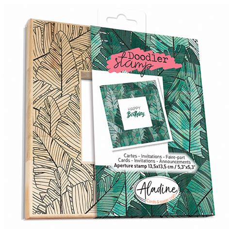 Doodler Stamp Grandes Feuilles Bois Aladine Le Diy Enfin Accessible