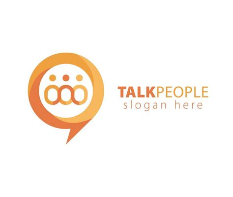 Talk people logo design sign 20560771 Vector Art at Vecteezy