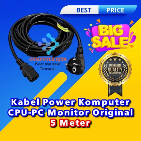 Jual Kabel Cable Power Komputer Tebal CPU PC Monitor Original 5