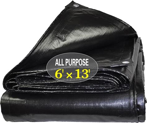 Tarps Heavy Duty Waterproof X Ft Black Large Tarp Cover Plastic Poly