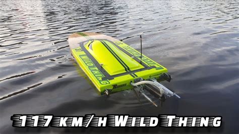 Home Made Rc Boat Wild Thing Km H Top Speed And Running Laps