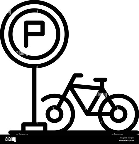 City Bike Parking Icon Outline Vector Park Cycle Area Place Stock Vector Image And Art Alamy