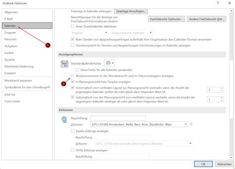 Kalenderwochen Bei Outlook Anzeigen Office Nerd