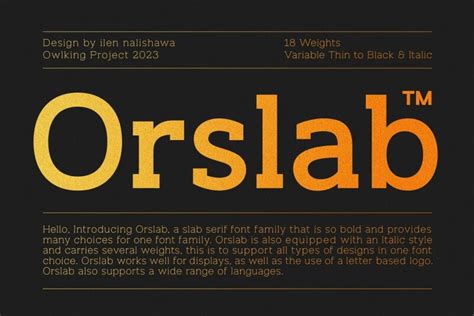 Orslab Extra Bold Font XFonts Pro