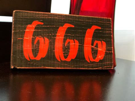 666 Sign Satanic Dark Goth Satan Red And Black Gothic Etsy