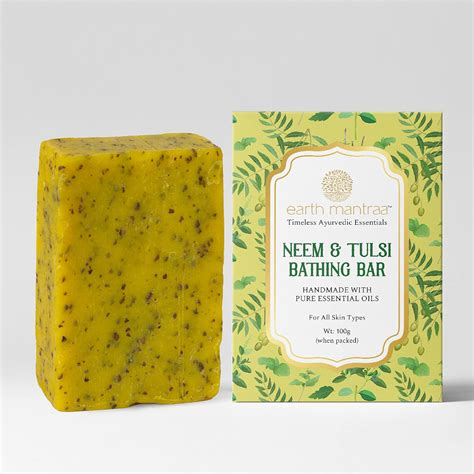 Earth Mantraa Neem Tulsi Soap 100g Handmade Soaps With Ayurvedic