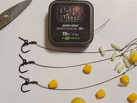 Solid Bag Rigs Pre Tied Pva Bag Rigs Korda Braid Wide Gape Hooks