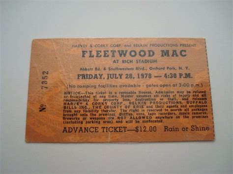 Fleetwood Mac 1978 Rich Stadium Buffalo I Was There Amazing