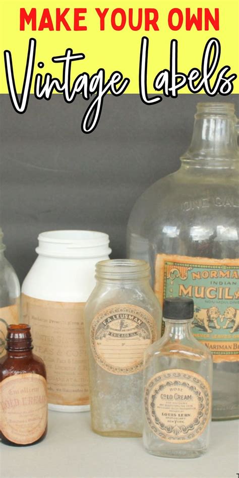 An Assortment Of Vintage Labels And Bottles With The Words How To Make