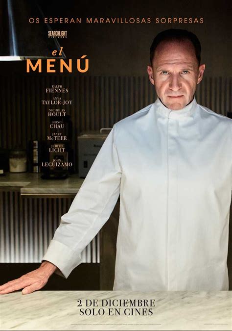 El Menú Cartel De La Película 2 De 3 Ralph Fiennes Es El Chef