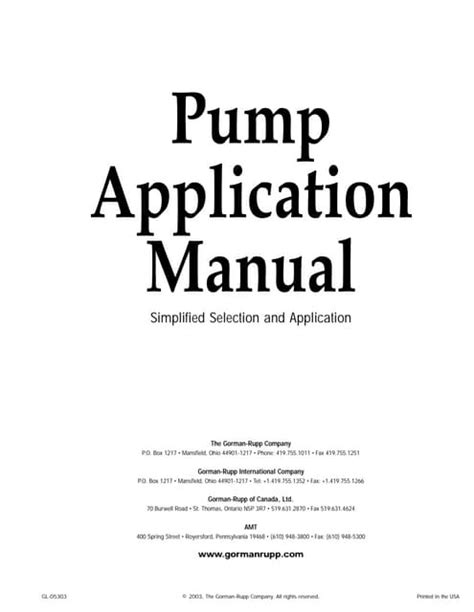 Pumps applications | PDF