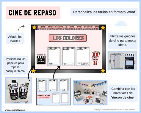 Fiesta De Cine Tem Tica Tablas Para Repasar Y Anotar Conceptos Ideas