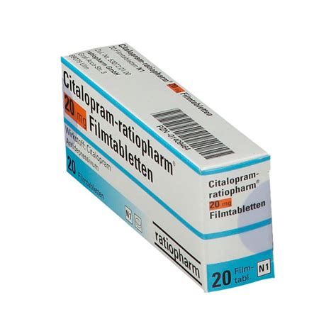 Citalopram Ratiopharm® 20 Mg 20 St Mit Dem E Rezept Kaufen Shop Apotheke