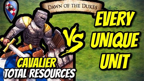 Cavalier Sicilians Vs Every Unique Unit Total Resources Aoe Ii