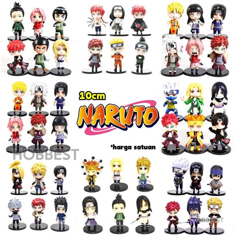 Jual Action Figure Naruto Chibi Satuan Miniatur Pajangan Mainan Topper