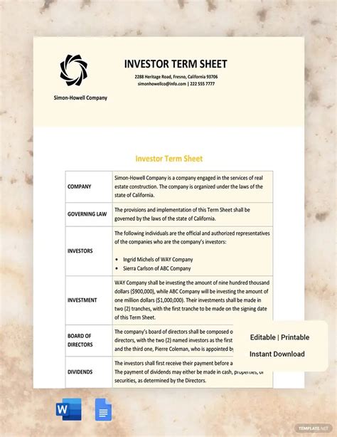 Term Sheet What Is A Term Sheet Definition Types Uses Free