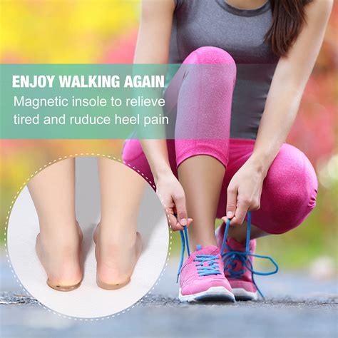 Buy 4 Pairs Medial Lateral Heel Wedge Insoles With Magnets Stone