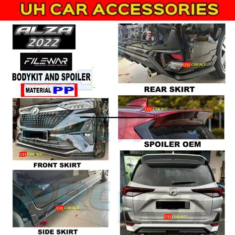 Perodua Alza 2022 2024 Pp Filawer Bodykit Skirting Skirt Spoiler With Paint Shopee Malaysia