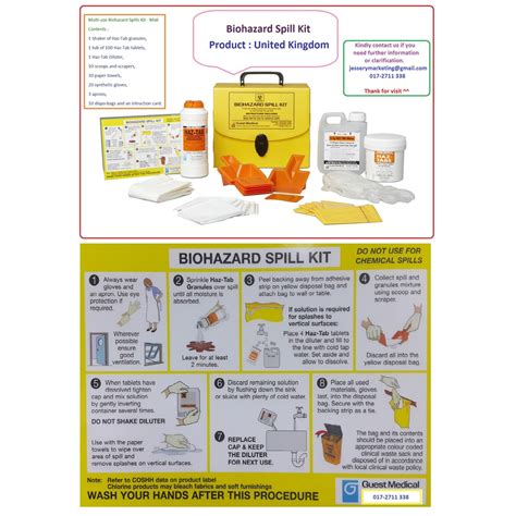 Biohazard Spill Kits Set Guest Medical Uk Shopee Malaysia