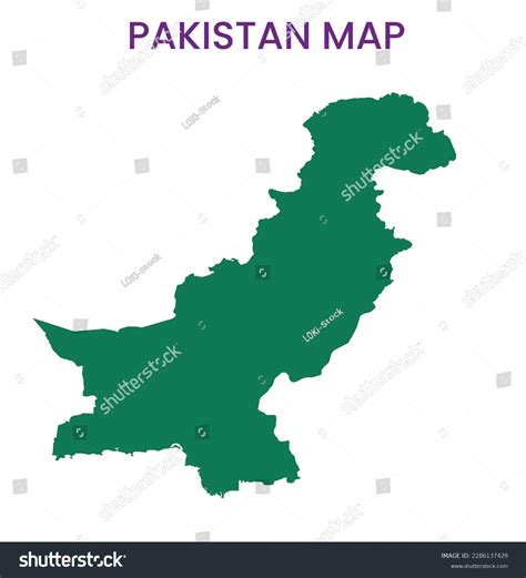 High Detailed Map Pakistan Outline Map Stock Vector (Royalty Free ...