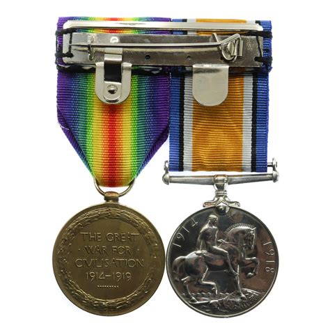 Ww British War Victory Medal Pair A M W J B Biggin Royal