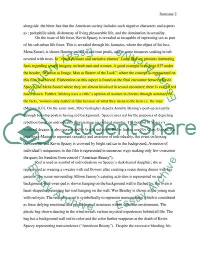 Analyzing The American Beauty Movie Essay Example Topics And Well Written Essays 1250 Words