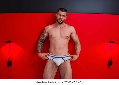 Mans Naked Body Muscular Shoulders Naked Stock Photo