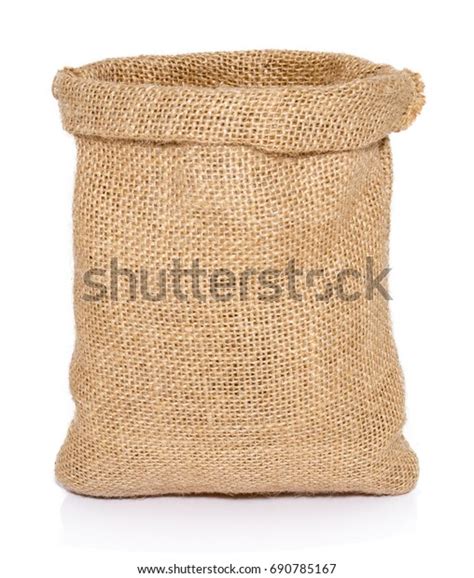 Empty Burlap Sack Bag Isolated On Stock Photo Edit Now 690785167