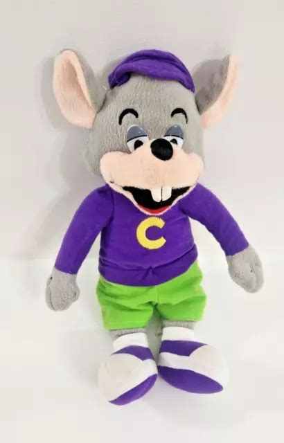 VINTAGE CHUCK E Cheese Plush Doll 12 Green Purple Outfit Stuffed