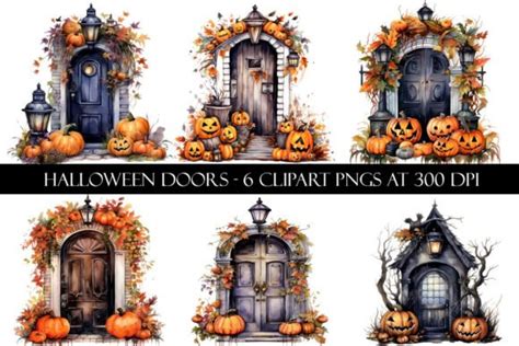 Halloween Door Clipart Graphic by Digital Paper Packs · Creative Fabrica