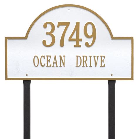 Arch 2 Line Estate Lawn Address Plaque