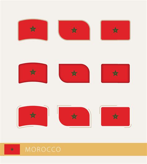 Vector Flags Of Morocco Collection Of Morocco Flags 11690778 Vector