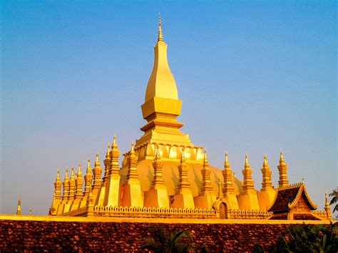 Free Images Golden Luang Temple Tourism Vientiane Travel