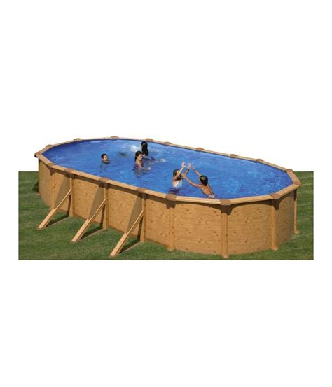 Piscine Hors Sol Acier Gre Alto Aspect Bois M X M X M