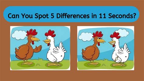 Spot The Difference Can You Spot 5 Differences Between The Two Images