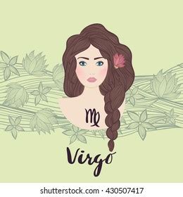 Vector Illustration Virgo Astrological Sign Beautiful Stock Vector