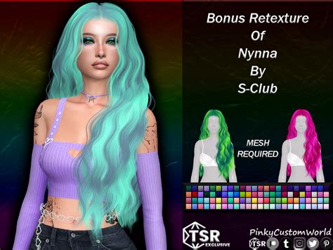 The Sims Resource Bonus Retexture Of Nynna Hair By S Club