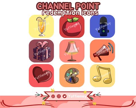 9 Twitch Channel Point Redeem Icons Reward Icons - Etsy