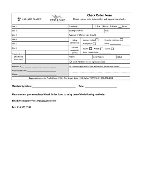 Fillable Online Check Order Form Bpegasusccucomb Fax Email Print