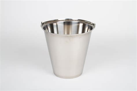 Graduated Stainless Steel Bucket Plain Base 15ltr Capacity Creeds